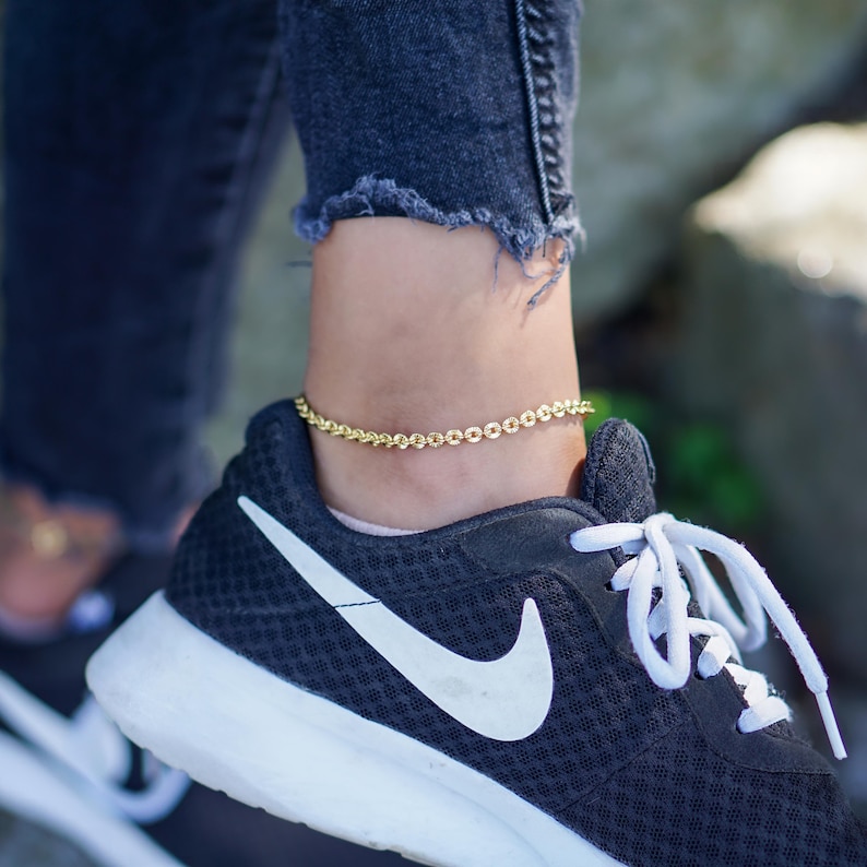 Chunky Gold Chain Anklet for Women Gold Ankle Bracelet Thick Etsy