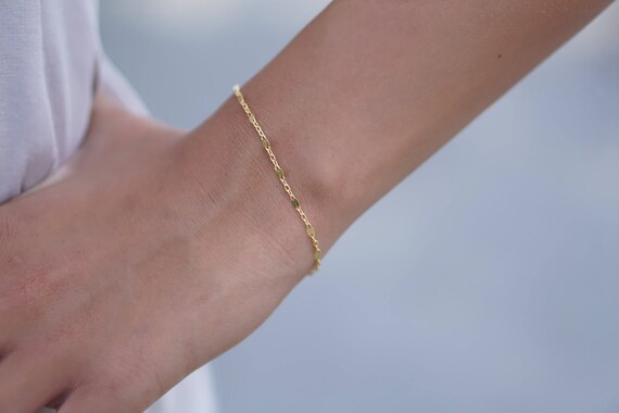 thin gold bracelet