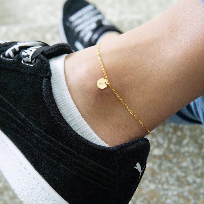 Gold Personalized Anklet for Women Personalized Ankle Etsy