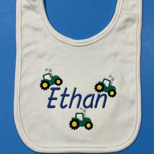 Tractor Baby Bib, Farm Baby Bib, Tractor Baby Boy, Personalized Bib, Farm Baby Gift, Tractor Baby, Tractor Bib, Tractor Baby Gift, Farm Baby