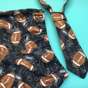 Baby Football Shorts & Necktie Set: Cotton Cake Smash Outfit