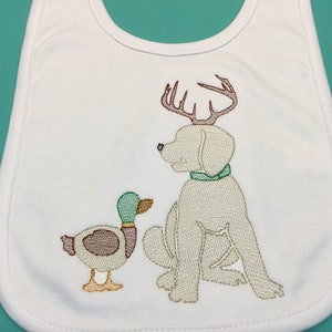 Baby Hunting, Hunting Baby Boy, Hunting Baby Girl, Hunting Baby Bib, Baby Hunting Bib, Duck Hunting Baby, Deer Hunting Baby, Embroider Baby