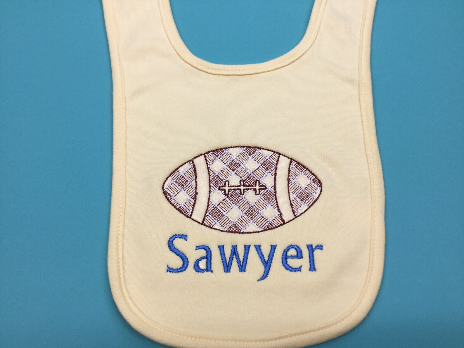 Football Baby Bib Baby Football Bibs Baby Football Gift Etsy
