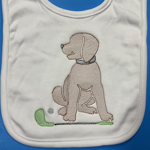 Golf Baby Bib, Golf Baby Boy, Golf Baby Girl, Personalized Bib, Golf Baby Gift, Golf Bib, Golf Baby, Golfing Baby Gift, Pup Golf for Baby