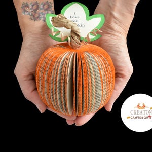 Pumpkin Personalised Fall Gift Autumn Wedding Gift Autumn Decor Paper Anniversary Gift Autumn Fall Wedding Favours Thanks giving image 2