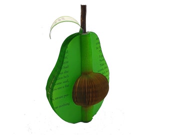 Avocado Gift,  Personalised Fruit Anniversary Gift, 1st Paper 4th Fruit Anniversary, Paper Book art
