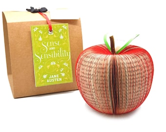 Sense and Sensibility Gift | Jane Austen Book Apple | Personalised Teacher Gift | Literary Gift