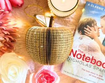 The Notebook Book Apple – Romantic Gift – 4th Anniversary Gift for Him – Personalised Literary Apple