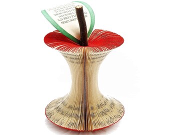 Apple Core Sculpture – Personalised Book Apple Core – 4th Anniversary Gift for Him – Fruit Anniversary Gift