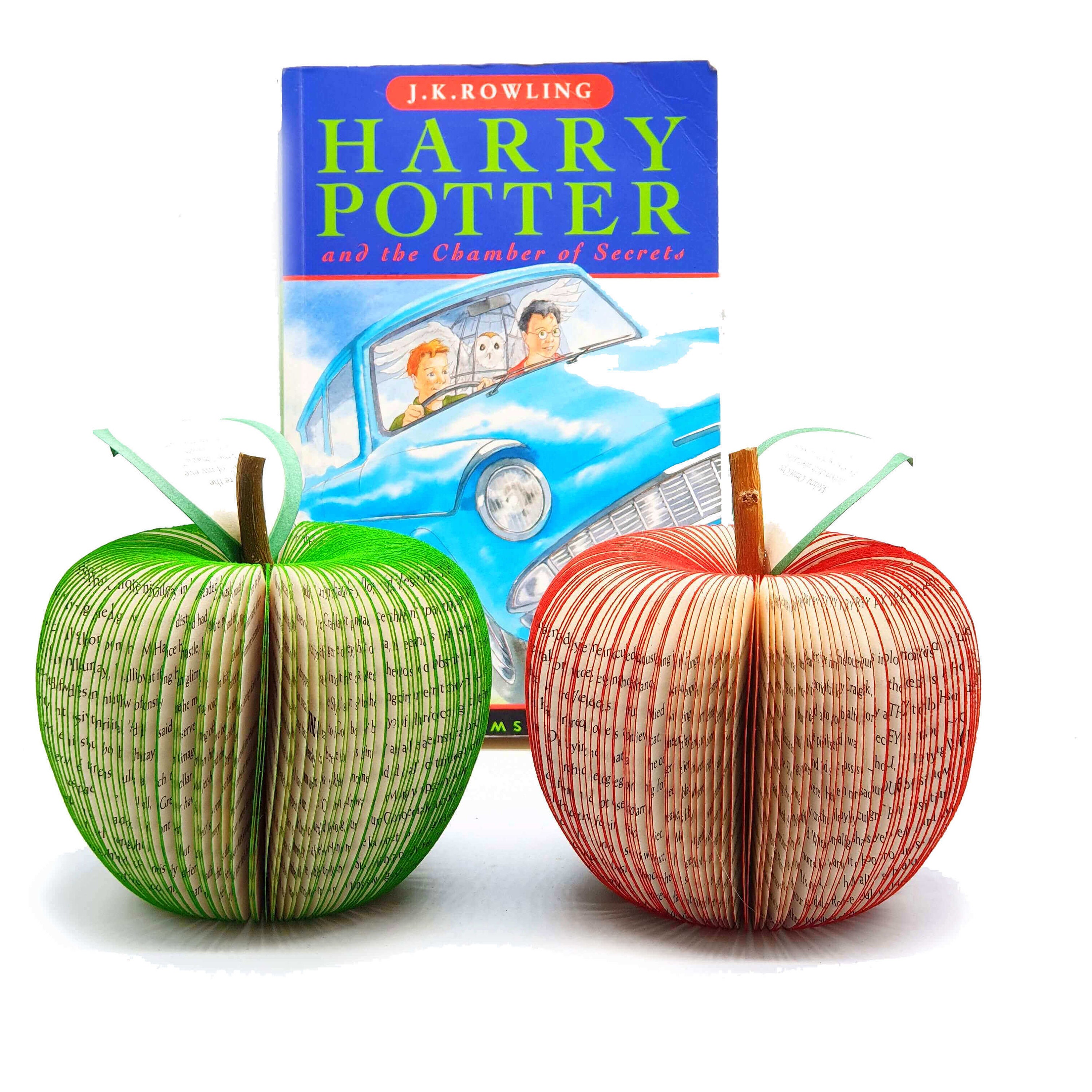 Harry Potter Gift Personalised Harry Potter Gift Book Art Apple  Personalized Apple Red Apple Handmade From a Harry Potter Book -  UK