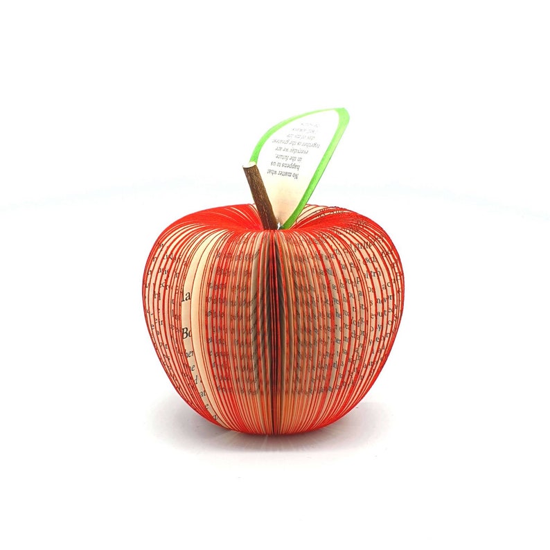 Personalised teacher gift 3D apple Personalized Apple Red Apple Green Apple Handmade Paper Fruit Teacher Gift Boxed image 1