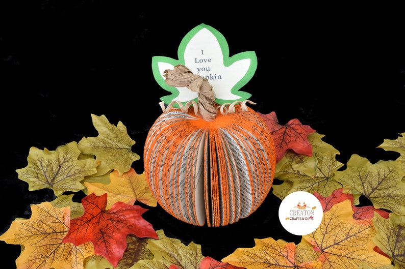 Pumpkin Personalised Fall Gift Autumn Wedding Gift Autumn Decor Paper Anniversary Gift Autumn Fall Wedding Favours Thanks giving image 6