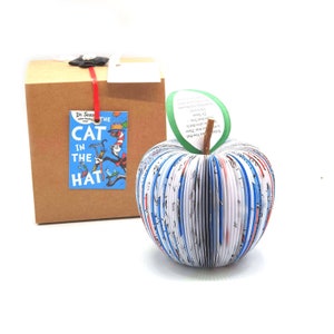 Dr Seuss gift - personalized gift - personalised teacher gift - Cat in the Hat - Oh the places you'll go! - fruit anniversary - paper apple