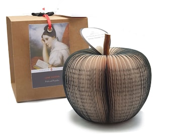 Pride and Prejudice Book Apple | Jane Austen Gift | Personalised Teacher Gift | Literary Book Lover Gift