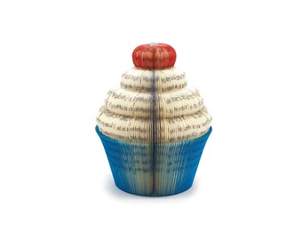 Book Art Paper Cupcake Cake