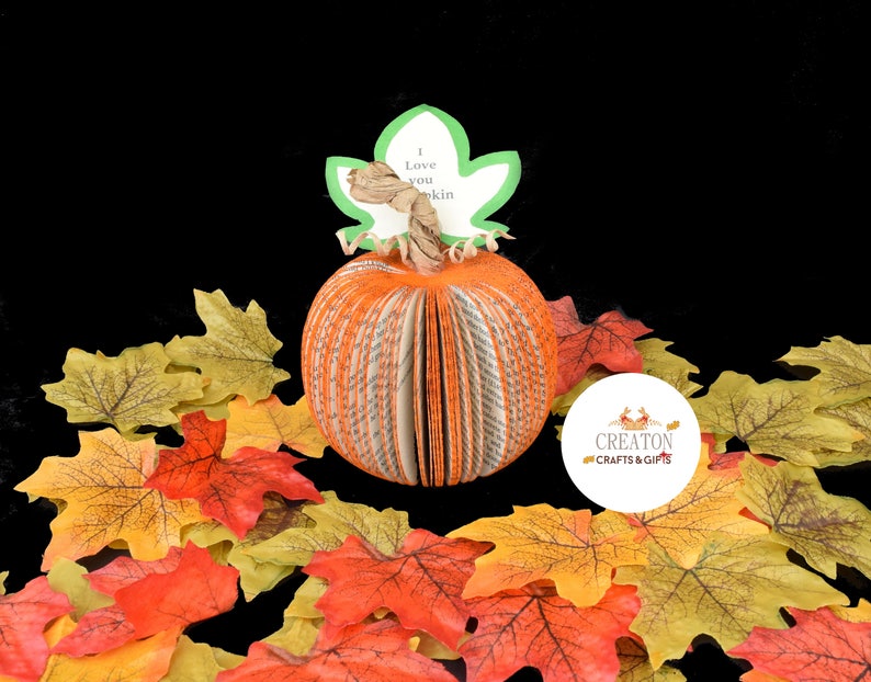 Pumpkin Personalised Fall Gift Autumn Wedding Gift Autumn Decor Paper Anniversary Gift Autumn Fall Wedding Favours Thanks giving image 7