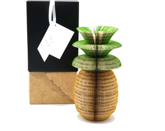 Song Lyric Fruit Sculpture – Personalised Wedding Vow Gift – 4th Anniversary Gift for Him – Paper Anniversary Gift
