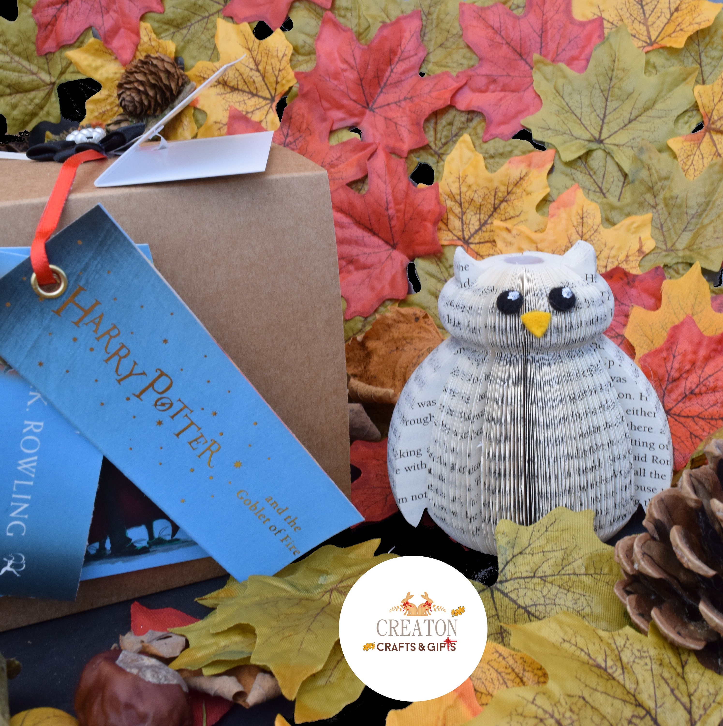 Harry Potter Gift Hedwig Owl Gift Harry Potter Book Art Etsy Canada