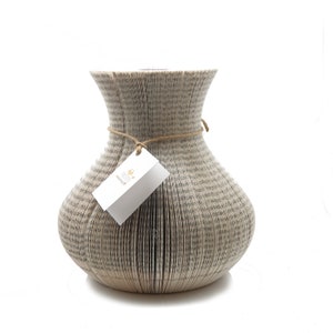 Book Vase That Holds Water – 1st Anniversary Paper Gift – Book Lover Gift – Handmade Literary Flower Vase