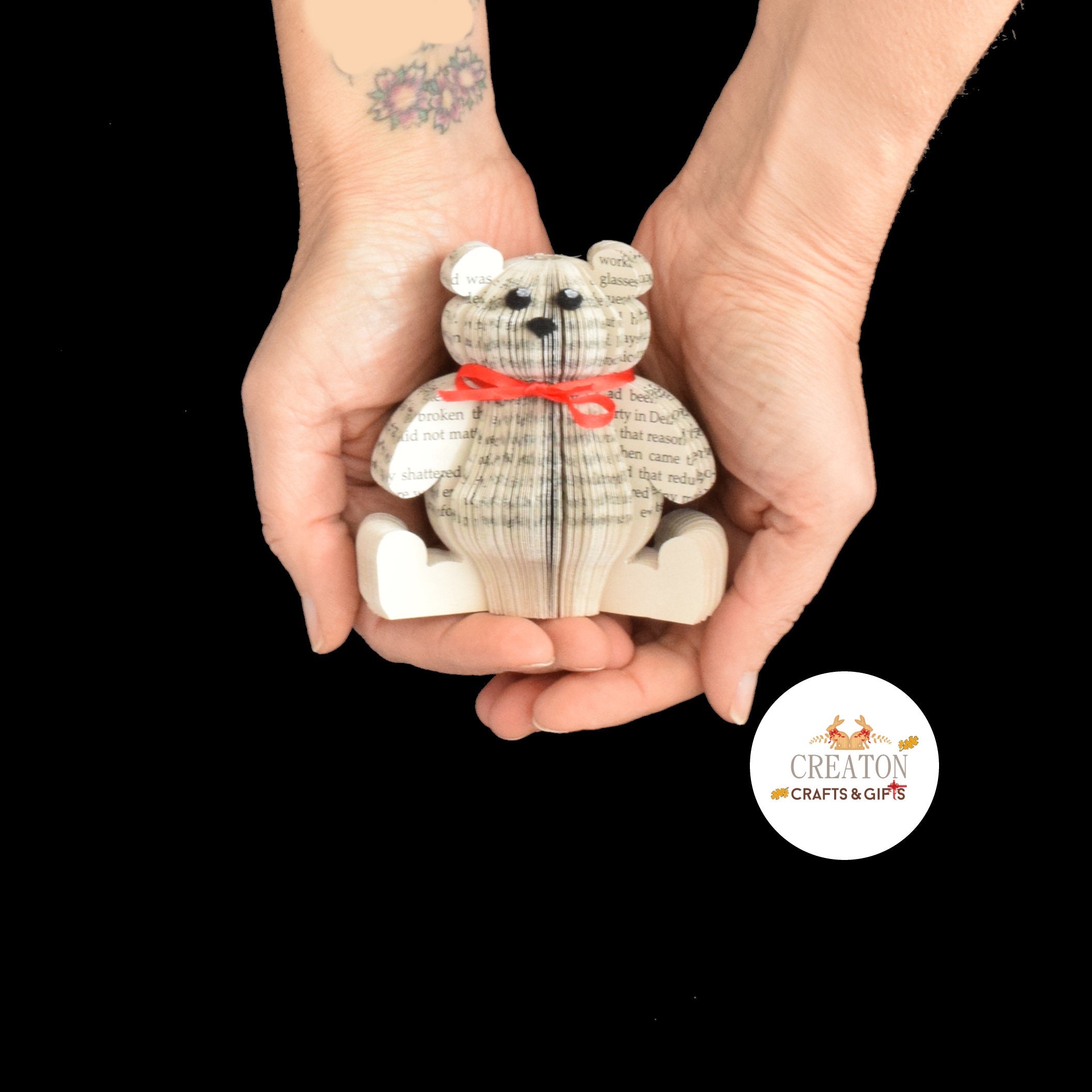 Miniature Teddy Bear Book Ornament Etsy