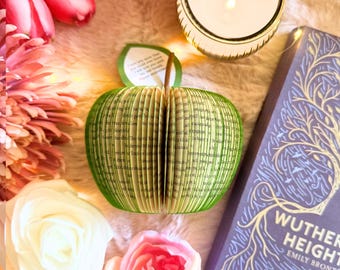Wuthering Heights Book Apple – Emily Brontë Gift – Romantic Literary Apple – Book Lover Gift