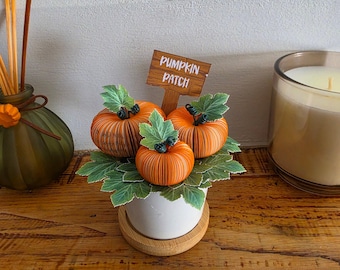 Book Page Pumpkin Patch Pot | Cottagecore Autumn Decor | Handmade Paper Art Fall Gift for Book Lovers