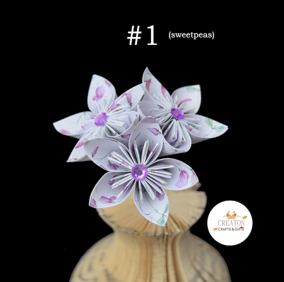 Origami Kusudama Blumen Mit Mini Buch Vase Präsentationsbox Muttertag 1 Hochzeitstag 4 Hochzeitstag Geschenk