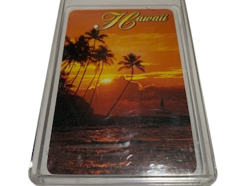 Vtg 1998 Island Heritage Hawaii Sunset w/Palm Trees Veronica Carmona Playing Cards NEW