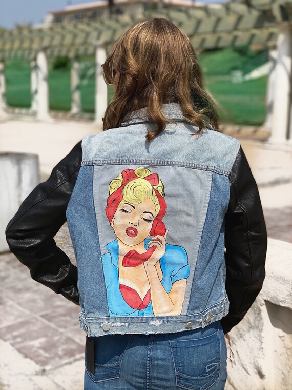 Painting jaket denim sale