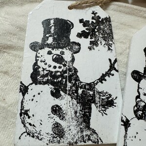 Snowman Gift Tags / Snowman Ornaments SET of 6