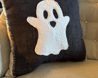 Almohada fantasma acolchada hecha a mano, decoración de Halloween