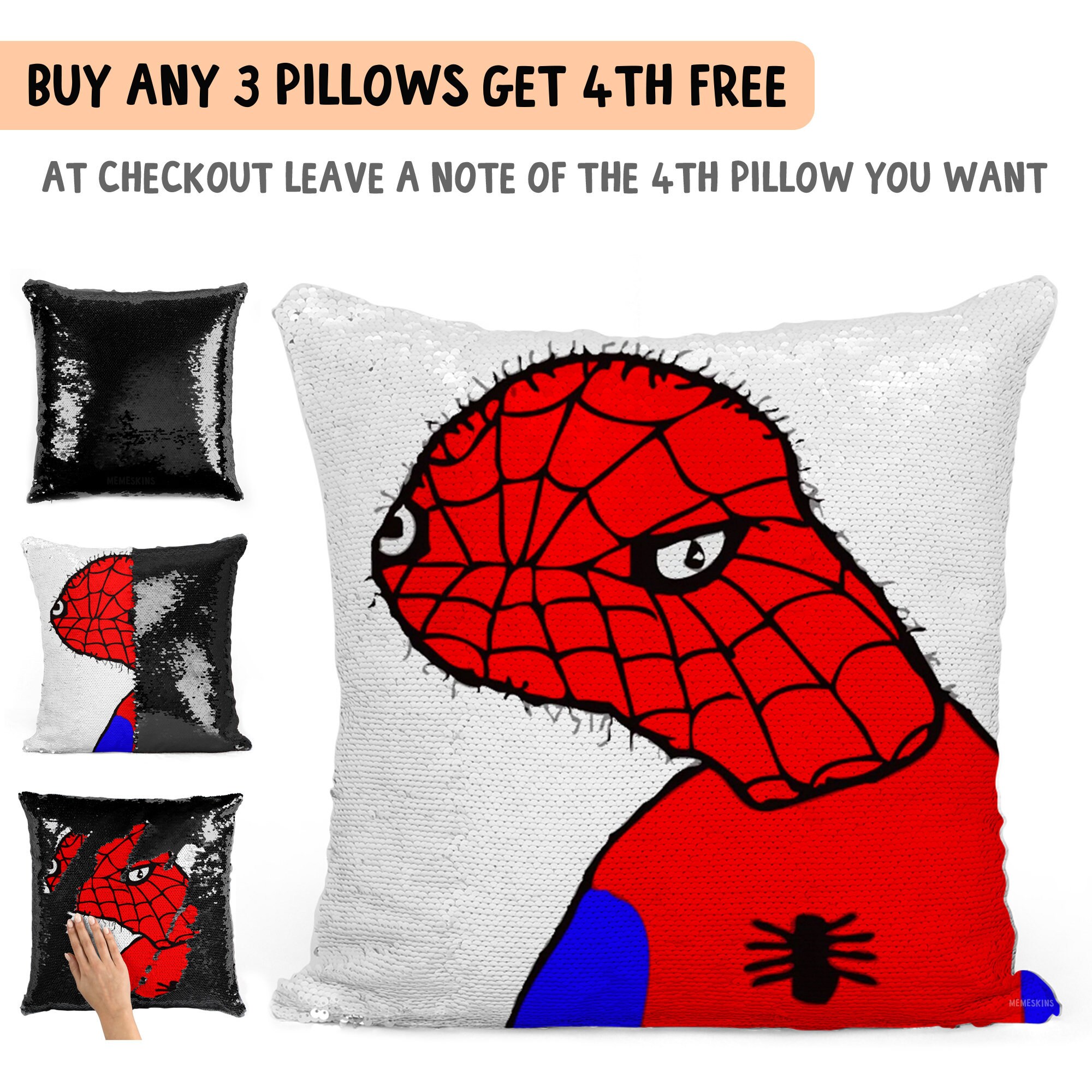 spiderman sequin pillow