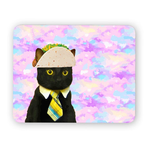 Taco cat funny desk mouse pad meme mouse pad comptuer Etsy