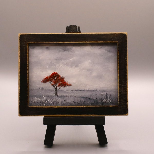 ACEO Framed Original oil painting miniature landscape 2023-095 landscape  hand painted collectable fine art