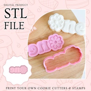 Daisy One Cookie Cutter STL File – Instant Download for 3D Printing – Bakery, Floral, First Birthday Theme Cutter