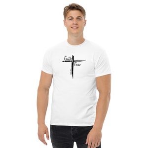 Faith/Fear Cross Shirt, Faith wear, Christian Shirts