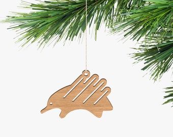 Echidna Souvenir Ornament - Tasmanian Oak Wood