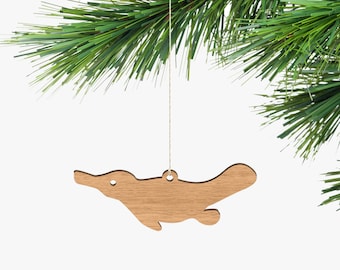 Platypus Souvenir Ornament - Tasmanian Oak Wood