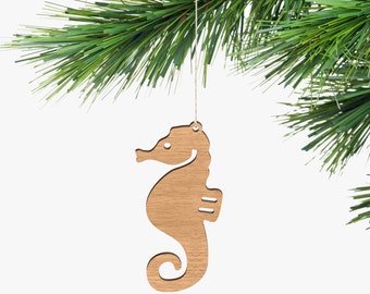 Seahorse Souvenir Ornament - Tasmanian Oak Wood