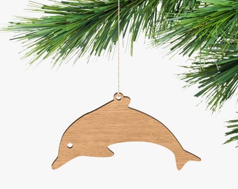 Dolphin Souvenir Ornament - Tasmanian Oak Wood