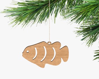 Clownfish Souvenir Ornament - Tasmanian Oak Wood
