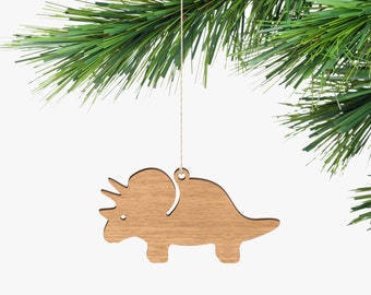 Triceratops Souvenir Ornament - Tasmanian Oak Wood