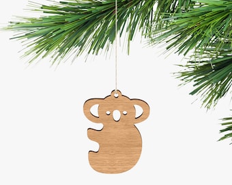 Koala Souvenir Ornament - Tasmanian Oak Wood