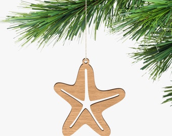 Starfish Souvenir Ornament - Tasmanian Oak Wood