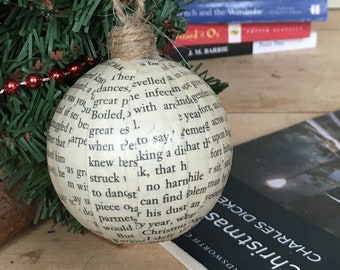 Christmas Carol Book page decoration, charles dickens, christmas carol christmas decoration, classic christmas decoration, book lover gift