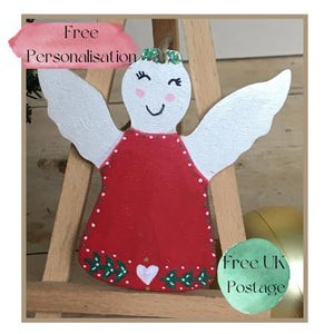 Personalised Angel Christmas decoration, christmas decoration, handmade decoration, christmas tree decoration, christmas angel decoration.
