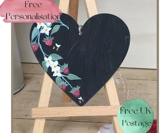 gepersonaliseerde decoratie, gepersonaliseerde cadeaus, zomerdecoraties, oud dienblad, handgemaakte decoraties, handgemaakte cadeaus, framboos, bij