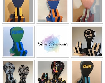 gepersonaliseerde gamerheadsetstandaard single, gamercadeau, headsetstandaard, gepersonaliseerd cadeau, controllerstandaard, GROTE KLEUROPTIES