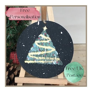 Personalised Christmas decoration, handmade decoration, christmas tree decoration, christmas decoration, wooden decoration.