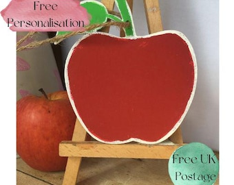 Teacher thank you, hanging apple, Apple decoration, hanging decoration, wooden decorations. thank you gift, teacher gift, personalised gift